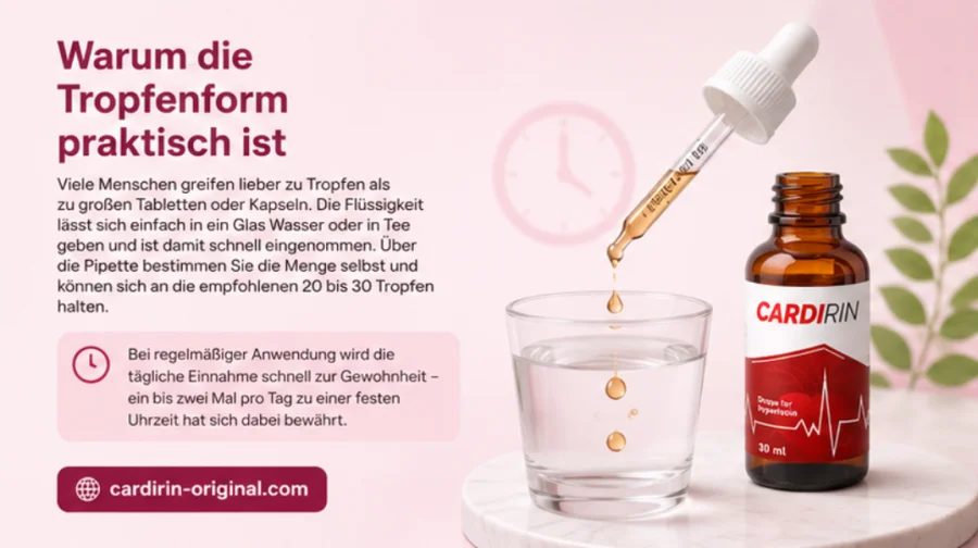 Cardirin — Anwendung der Tropfen mit der Pipette