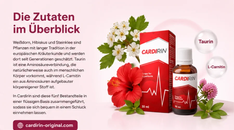 Cardirin — Pflanzenauszüge und Zutaten der Tropfen